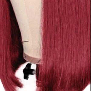 Red Human Hair Lace Front Unit 12inches